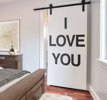 I Love You Text Sticker - TenStickers
