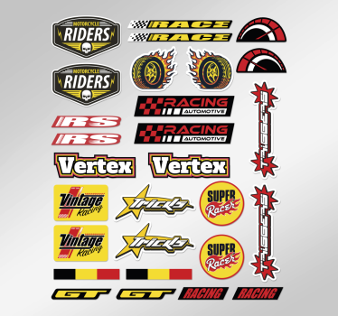 Individual bomb pack motorcycle decals - TenStickers