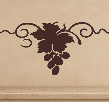 Kitchen wall sticker monocolour grapes - TenStickers