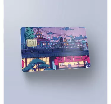 Konohagakure city manga theme credit card sticker - TenStickers