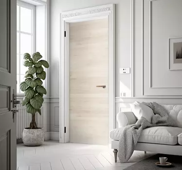Light Wood door panel sticker - TenStickers