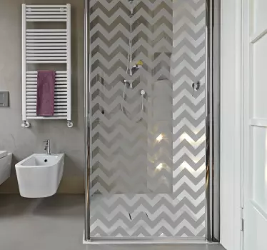 Lineal Pattern Shower Sticker - TenStickers