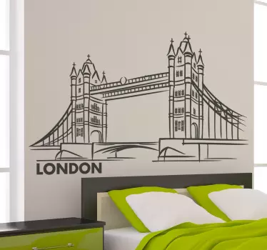 London Bridge sketch London sticker - TenStickers