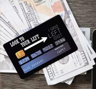 Look at your left arrow sign credit card sticker - TenStickers