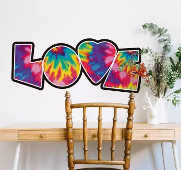 Love tie dye decal - TenStickers