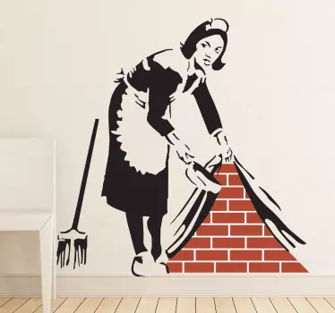 Maid in London by Banksy Living Room Wall Sticker - TenStickers