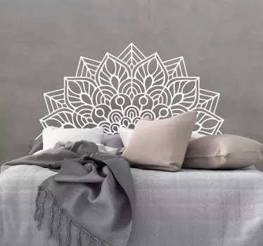 Mandala yoga headboard wall sticker - TenStickers
