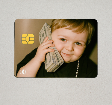 Meme culture money credit card sticker - TenStickers