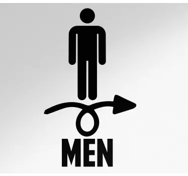 Men symbol design door sticker - TenStickers