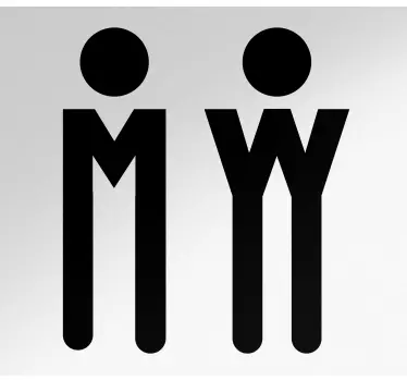 Men Women Symbols door sticker - TenStickers