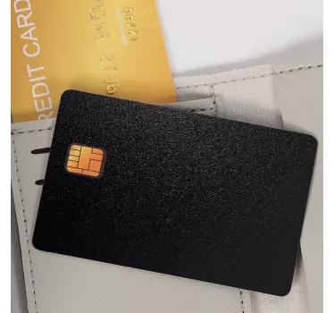 Black background with glitter texture credit card sticker - TenStickers