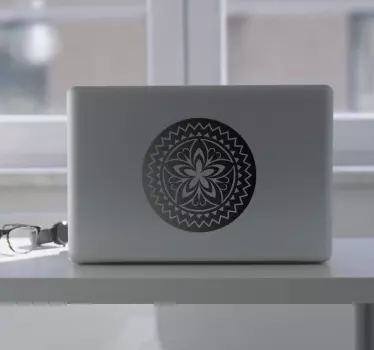 Monochromatic mandala laptop skin - TenStickers