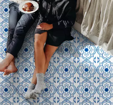 Mosaic vintage pattern floor sticker vinyl stickers for floor - TenStickers