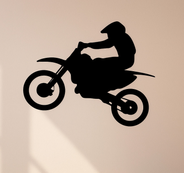 Motocyclist on a motorbike motorcycle decals - TenStickers