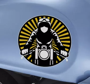 Motocyclist Vintage motorcycle decal - TenStickers