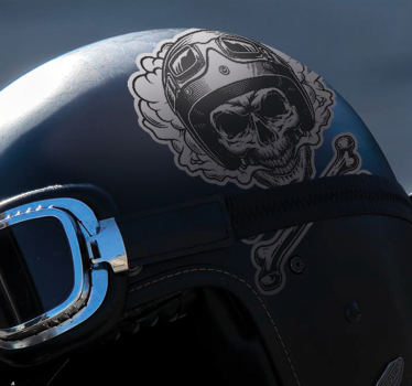 Motorbike skeleteon design motorcycle decals - TenStickers