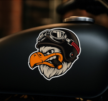 Motorcycle decals biker eagle mascot - TenStickers