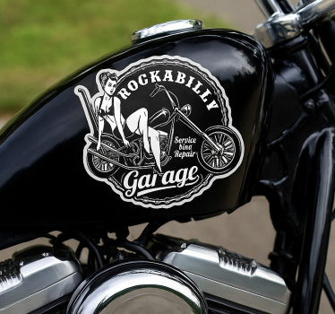 Motorcycle decals classic chopper silhouette - TenStickers