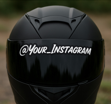 Motorcycle decals custom helmet text - TenStickers