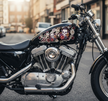 Motorcycle decals dead rose - TenStickers