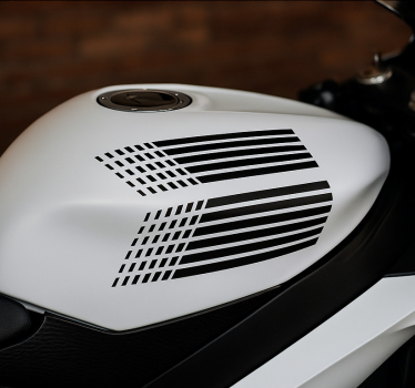 Motorcycle decals fade striped graphic - TenStickers