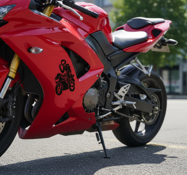 Motorcycle decals greeting moto accent - TenStickers