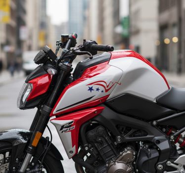 Motorcycle decals liberty fire flow - TenStickers