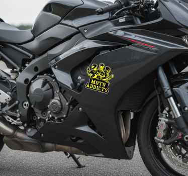Motorcycle decals moto addicts logo - TenStickers