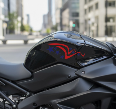 Motorcycle decals stars liberty fire - TenStickers