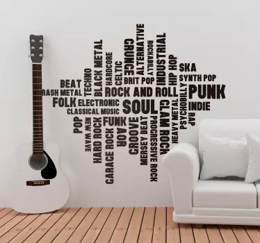 Music Styles Home Wall Sticker - TenStickers