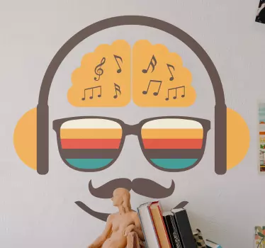 Musical sticker for vintage music lovers - TenStickers