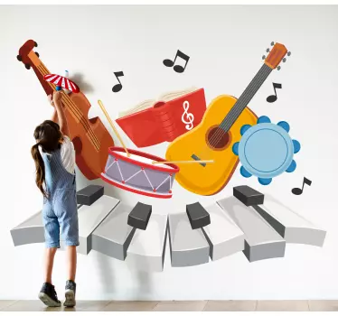 Musical sticker musical instruments set - TenStickers