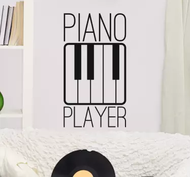 Musical sticker piano player - TenStickers