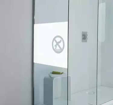 No Swimming Sign shower screen sticker - TenStickers