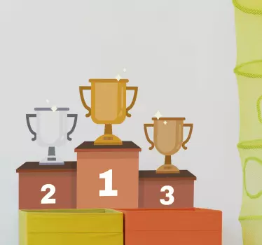 Olympic Podium Wall Sticker - TenStickers