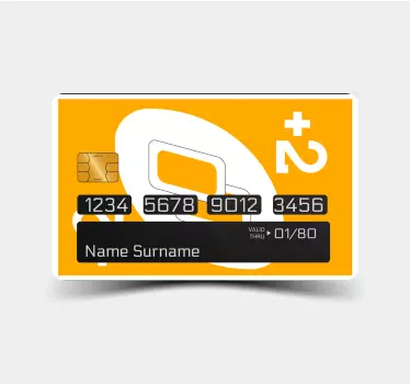 Orange credit design credit card sticker - TenStickers