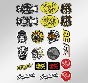 Original bomb pack motorcycle decals - TenStickers