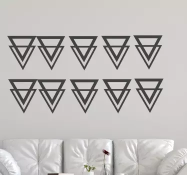 Pack of 20 reflected triangles wall decal - TenStickers
