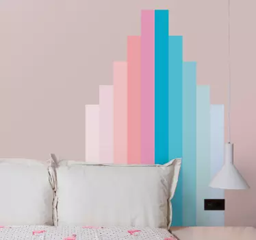 Pastel colors shades color block wallpaper sticker - TenStickers