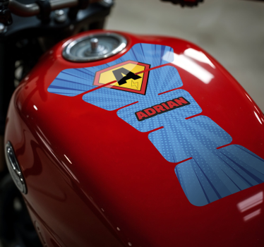Personalized superhero initial motorcycle decals - TenStickers