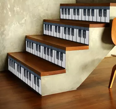 Piano Keys Stair Decal - TenStickers
