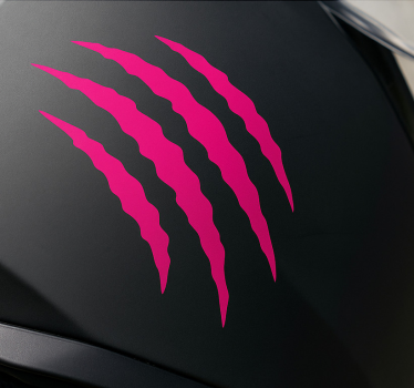 Pink claw scratches motorcycle decals - TenStickers