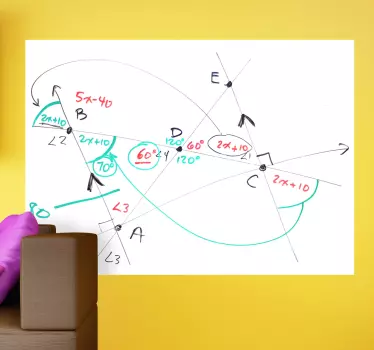 Plain Whiteboard Surface Sticker - TenStickers