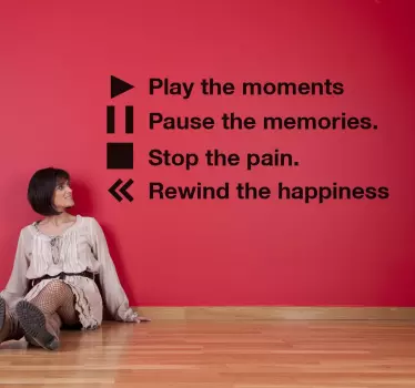 Play The Moments Wall Sticker - TenStickers