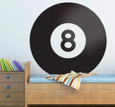 Pool Blackball Sticker - TenStickers