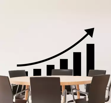 Positive Business Chart Sticker - TenStickers
