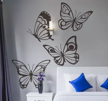 Pretty butterflies animal sticker - TenStickers