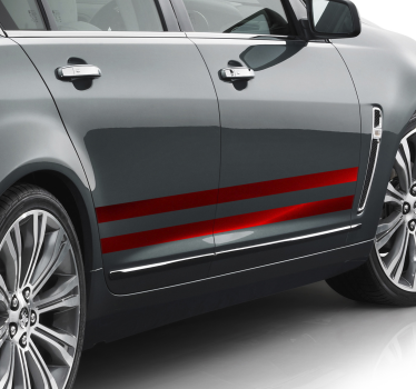 Red graphic stripe lines  car decal - TenStickers