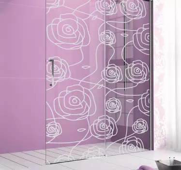 Roses Shower Sticker - TenStickers