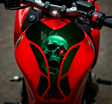 Scary skull motorcycle decals - TenStickers